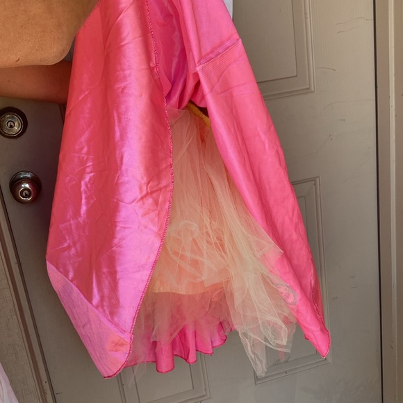 50s pink poodle skirt Halloween costume with tutu one size. Fits medium best - Picture 3 of 10